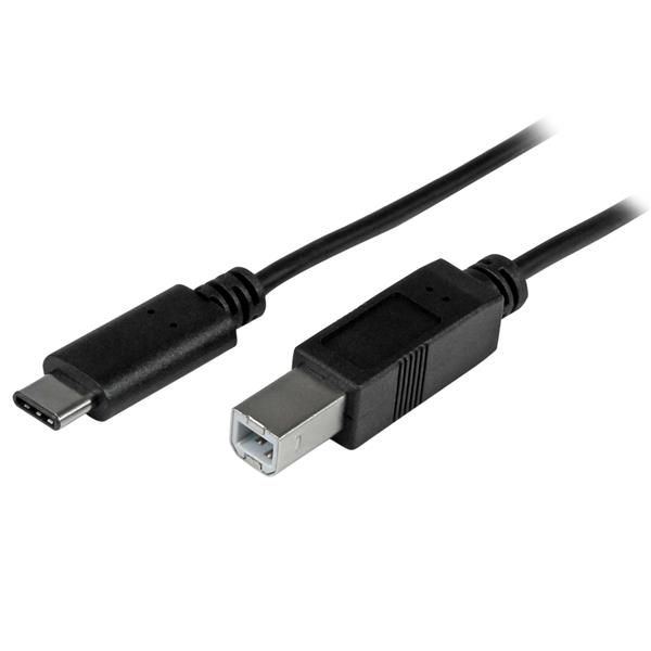 StarTech.com 2m 6ft USB C to USB B Cable - USB 2.0 - USB Type C Printer Cable M/M - USB 2.0 Type-C to Type-B Cable (USB2CB2M) - Cabo USB - USB-C (M) para USB Tipo B (M) - Thunderbolt 3 / USB 2.0 - 2 m - preto