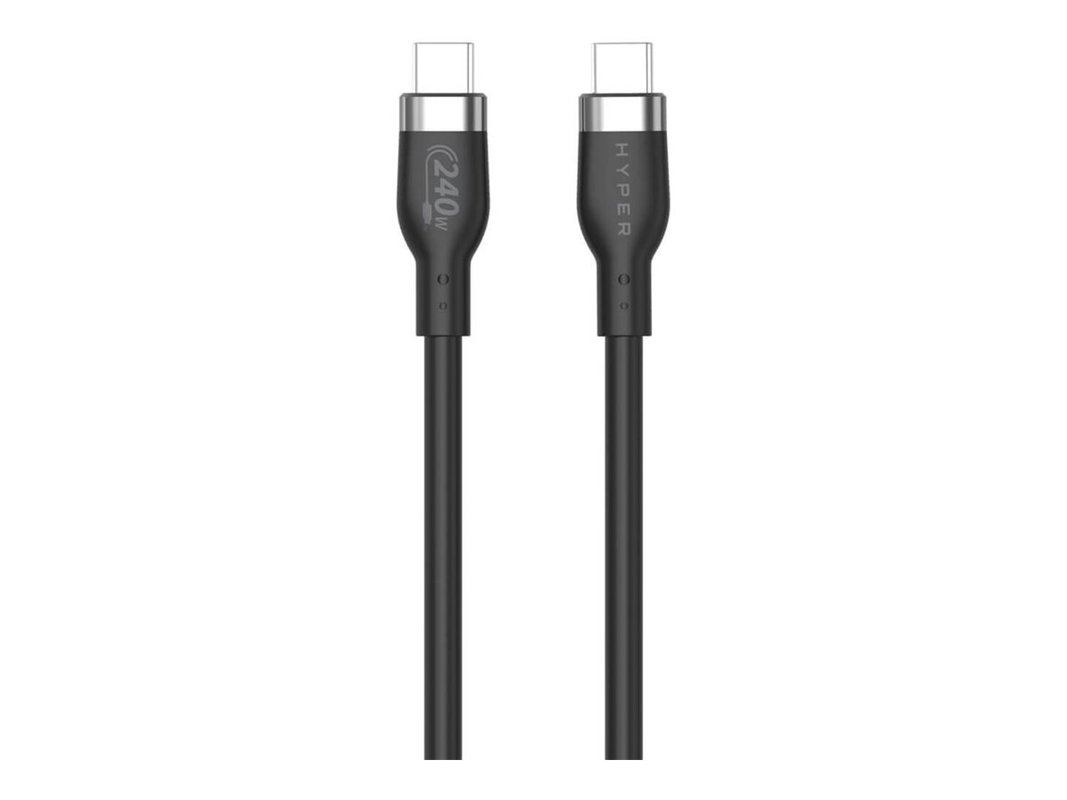 HyperJuice - Cabo USB - USB-C (M) para USB-C (M) - USB 2.0 - 1 m - gama de potência alargada (EPR), Fornecimento de energia USB (240W) - preto