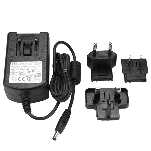 StarTech.com Replacement 5V DC Power Adapter - 5 Volts, 4 Amps - Power adapter - AC 100-240 V - SVA5M4NEUA - Adaptador de alimentação - AC 100-240 V - para P/N: PM1115UW, ST4300U3C1B, USB2001EXT2NA, USB2002EXT2NA, USB2004EXT2NA, USB3SMDOCK4K