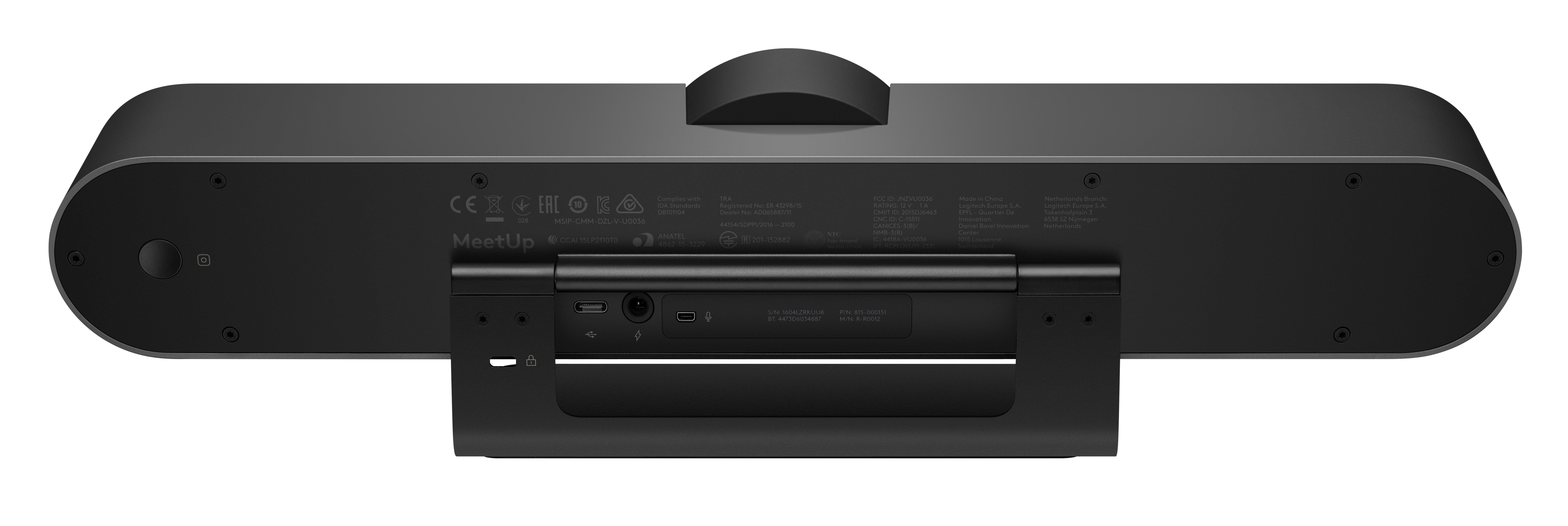 Logitech MeetUp - Câmara de conferência - painel / inclinação - a cores - 3840 x 2160 - áudio - sem fios - Bluetooth LE / NFC - USB 3.0 - MJPEG - Image 5