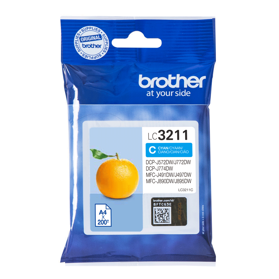 Brother LC3211C - Azul cyan - original - tinteiro - para Brother DCP-J572DW, DCP-J772DW, DCP-J774DW, MFC-J890DN, MFC-J890DW, MFC-J890DWN