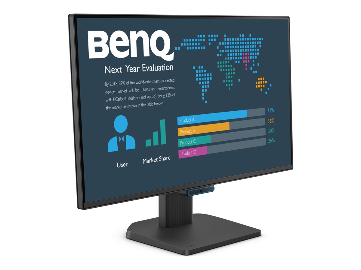BenQ BL2490C - Monitor LED - 24" (23.8" visível) - 1920 x 1080 Full HD (1080p) @ 144 Hz - IPS - 250 cd/m² - 1500:1 - 5 ms - HDMI, DisplayPort, USB-C - altifalantes