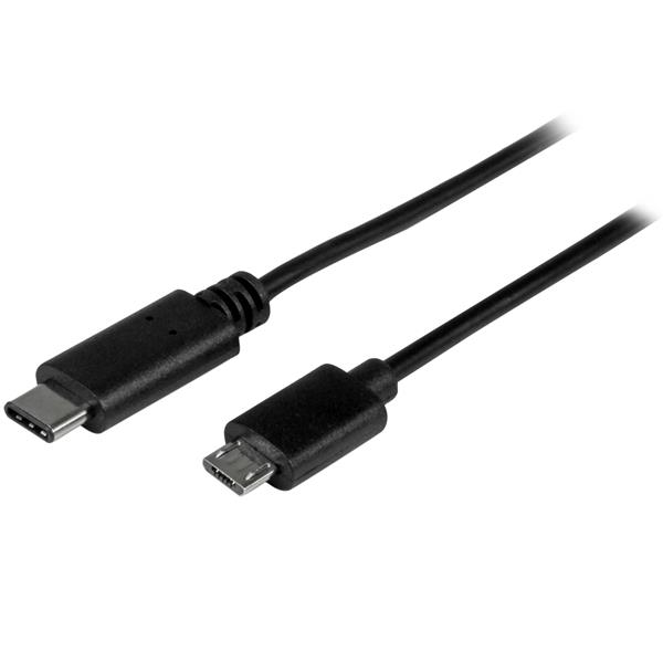 StarTech.com USB C to Micro USB Cable - 0.5m - M/M - Thunderbolt 3 Compatible - Micro USB Cord -USB Type C to Micro USB Cable (USB2CUB50CM) - Cabo USB - USB-C (M) para Micro USB Tipo B (M) - USB 2.0 - 50 cm - preto