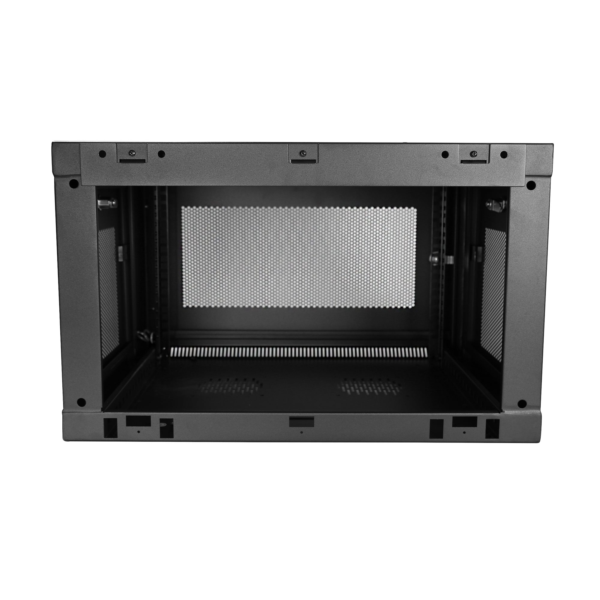 StarTech.com 2 Post 6U 19" Wall Mount Network Cabinet, 15" Deep Locking IT Switch Depth Enclosure, Vented Computer/Electronics Equipment Data Rack with Shelf & Hook & Loop Tape /Assembled - 19 Inch Wall Cabinet (RK616WALM) - Armário de prateleiras - - Image 3
