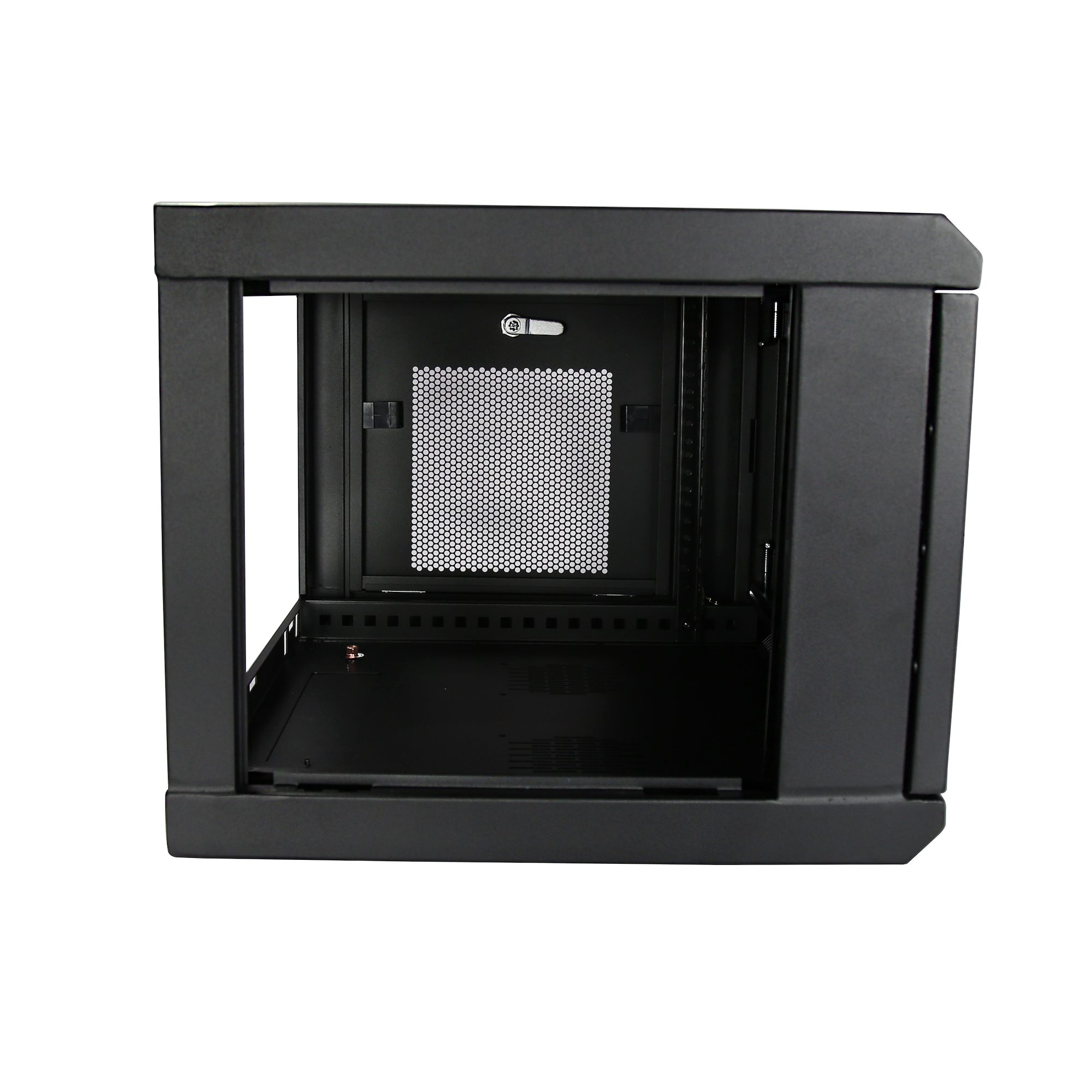 StarTech.com 2 Post 6U 19" Wall Mount Network Cabinet, 15" Deep Locking IT Switch Depth Enclosure, Vented Computer/Electronics Equipment Data Rack with Shelf & Hook & Loop Tape /Assembled - 19 Inch Wall Cabinet (RK616WALM) - Armário de prateleiras - - Image 4