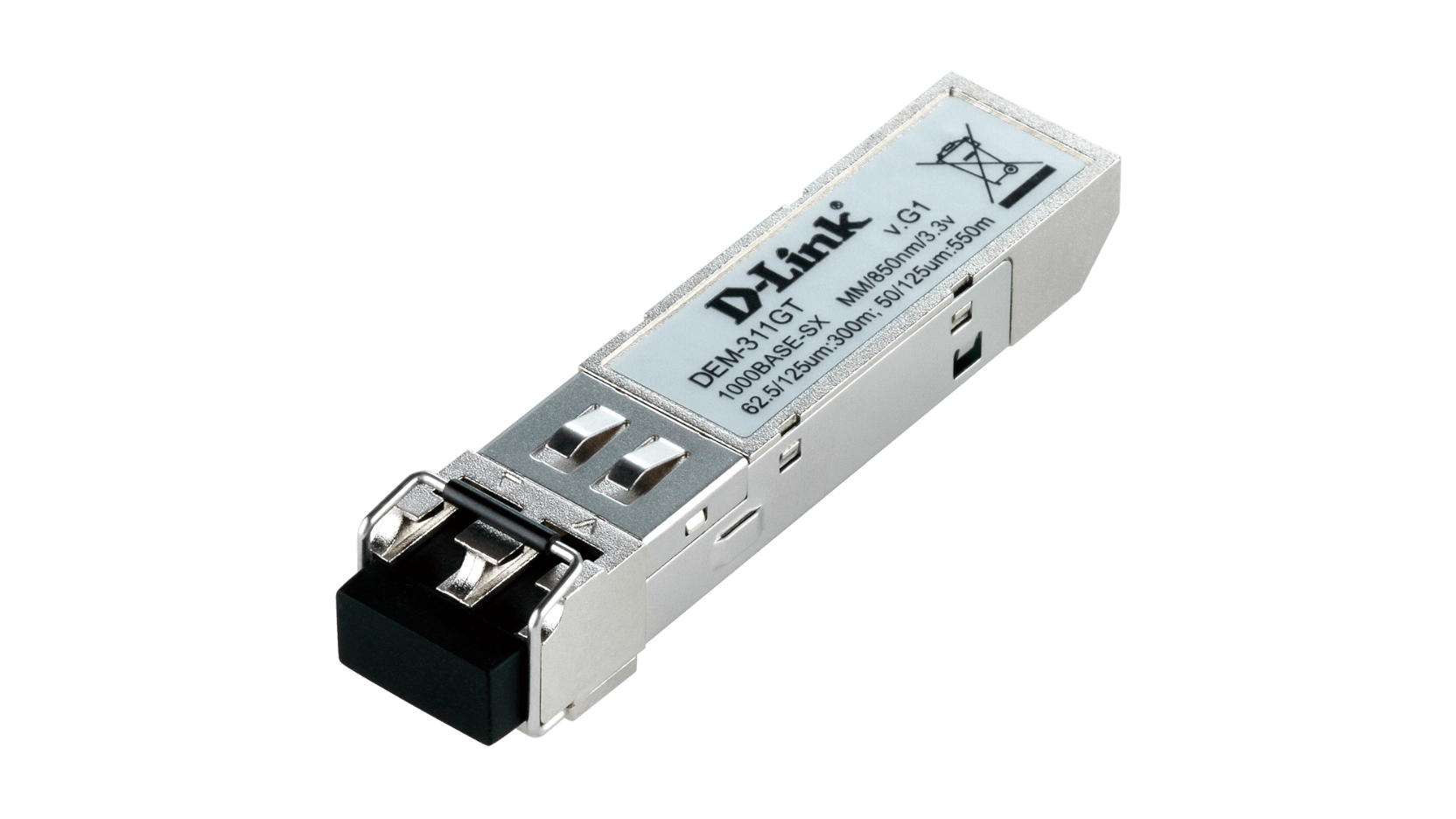 D-Link DEM 311GT - Módulo de transceptor SFP (mini-GBIC) - 1GbE - 1000Base-SX - multi-modo LC - até 550 m - 850 nm - para DGS 12XX, DXS 1100, 1210, 3400, 3600, Nuclias Cloud-Managed DBS-2000-10, 2000-28, 2000-52