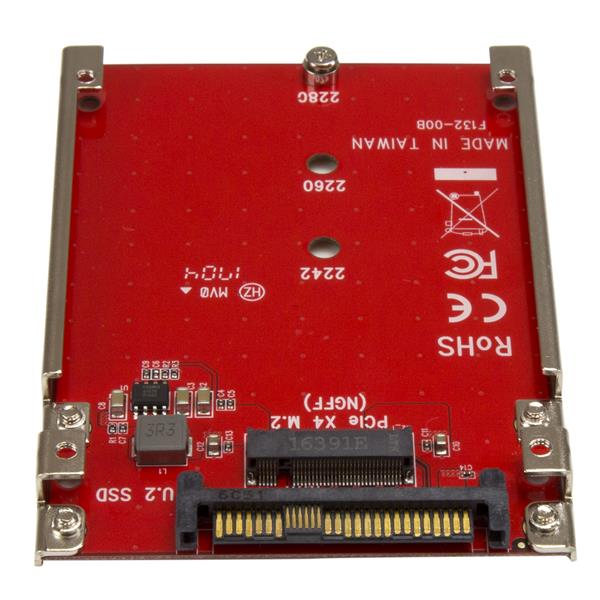 StarTech.com Adaptador anfitrião de disco M.2 para U.2 (SFF-8639) para SSDs M.2 NVMe PCIe - Adaptador de interface - M.2 - M.2 Card - U.2 - vermelho - Image 4