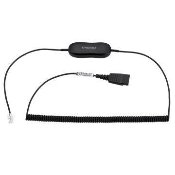 Jabra GN1218 AC Attenuation - Cabo de auricular - Quick Disconnect tomada - 2 m - para Cisco IP Phone 78XX, 88XX, BIZ 1500, 2300, 2400