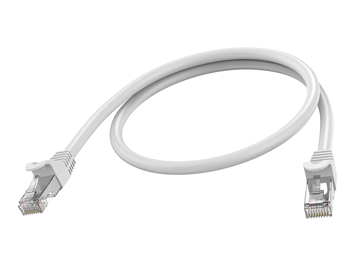 0.5 m CAT6 cable - RJ45 (m) to RJ45 (m) - stp shielded twisted pair - CAT 6a - 10 gbps - 24 awg - booted - white