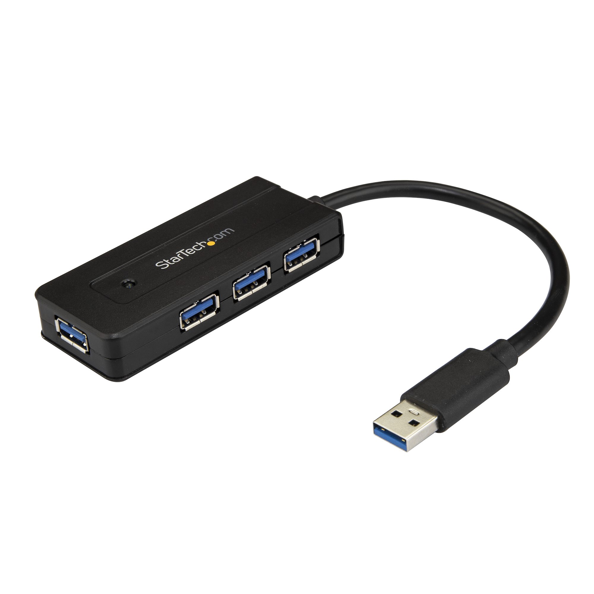 StarTech.com 4 Port USB 3.0 Hub SuperSpeed 5Gbps with Fast Charge Portable USB 3.1/USB 3.2 Gen 1 Type-A Laptop/Desktop Hub, USB Bus Power or Self Powered for High Performance, Mini/Compact - 15W of Shared Power (ST4300MINI) - Hub - 4 x SuperSpeed USB