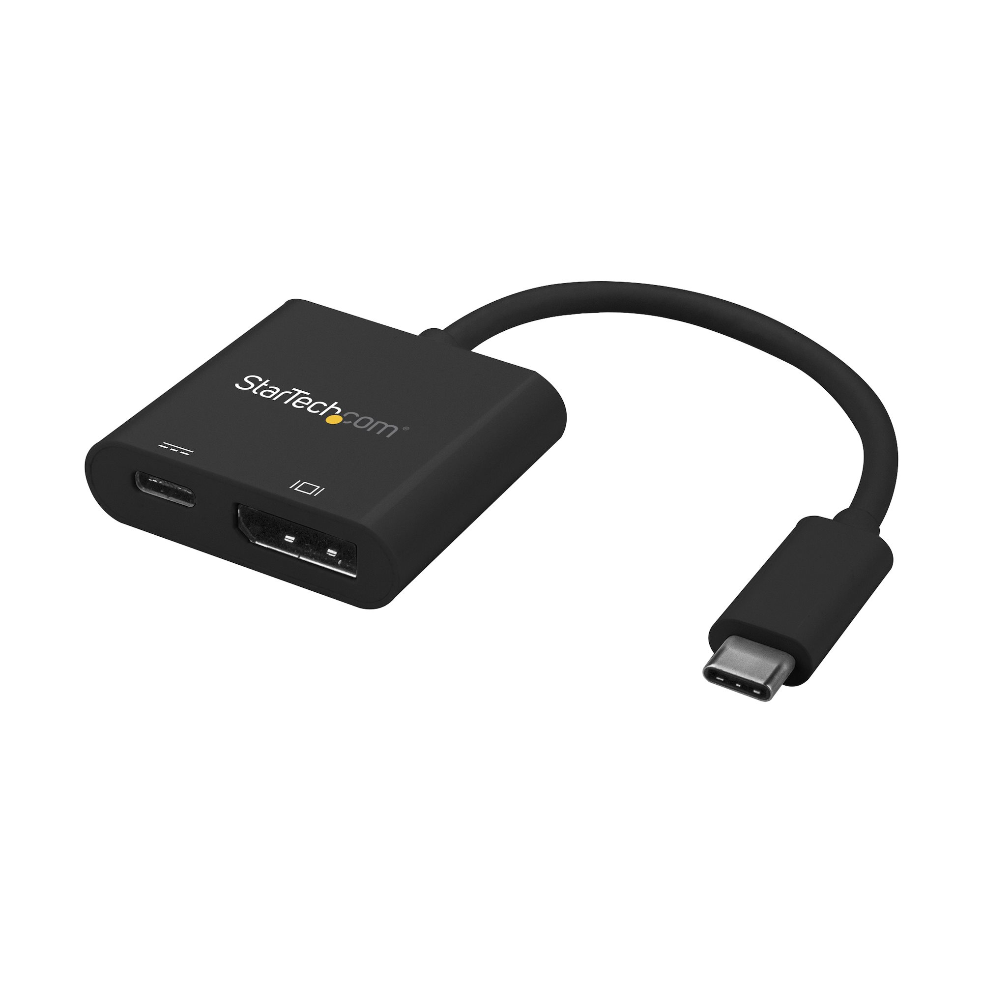 StarTech.com USB C to DisplayPort Adapter with Power Delivery, 4K 60Hz HBR2, USB Type-C to DP 1.2 Monitor/Display Video Converter w/ 60W PD Pass-Through Charging, Thunderbolt 3 Compatible - USB-C Male to DP Female (CDP2DPUCP) - Adaptador DisplayPort