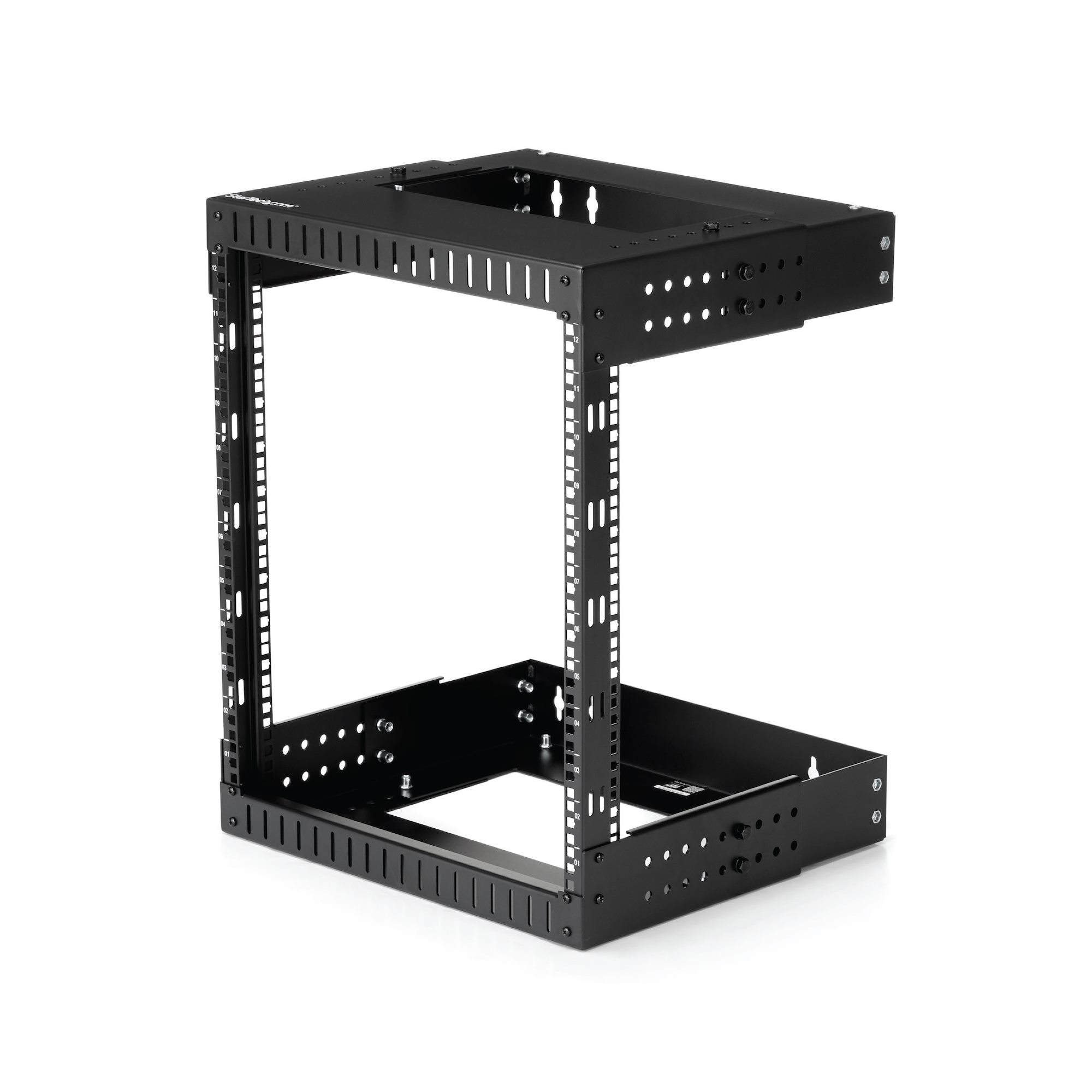 StarTech.com 12U 19" Wall Mount Network Rack, Adjustable Depth 12-20" 2 Post Open Frame Server Room Rack for AV/Data/ IT Communication/Computer Equipment/Switch with Cage Nuts & Screws - 12U Adjustable Rack (RK12WALLOA) - Gabinete - montagem na pared