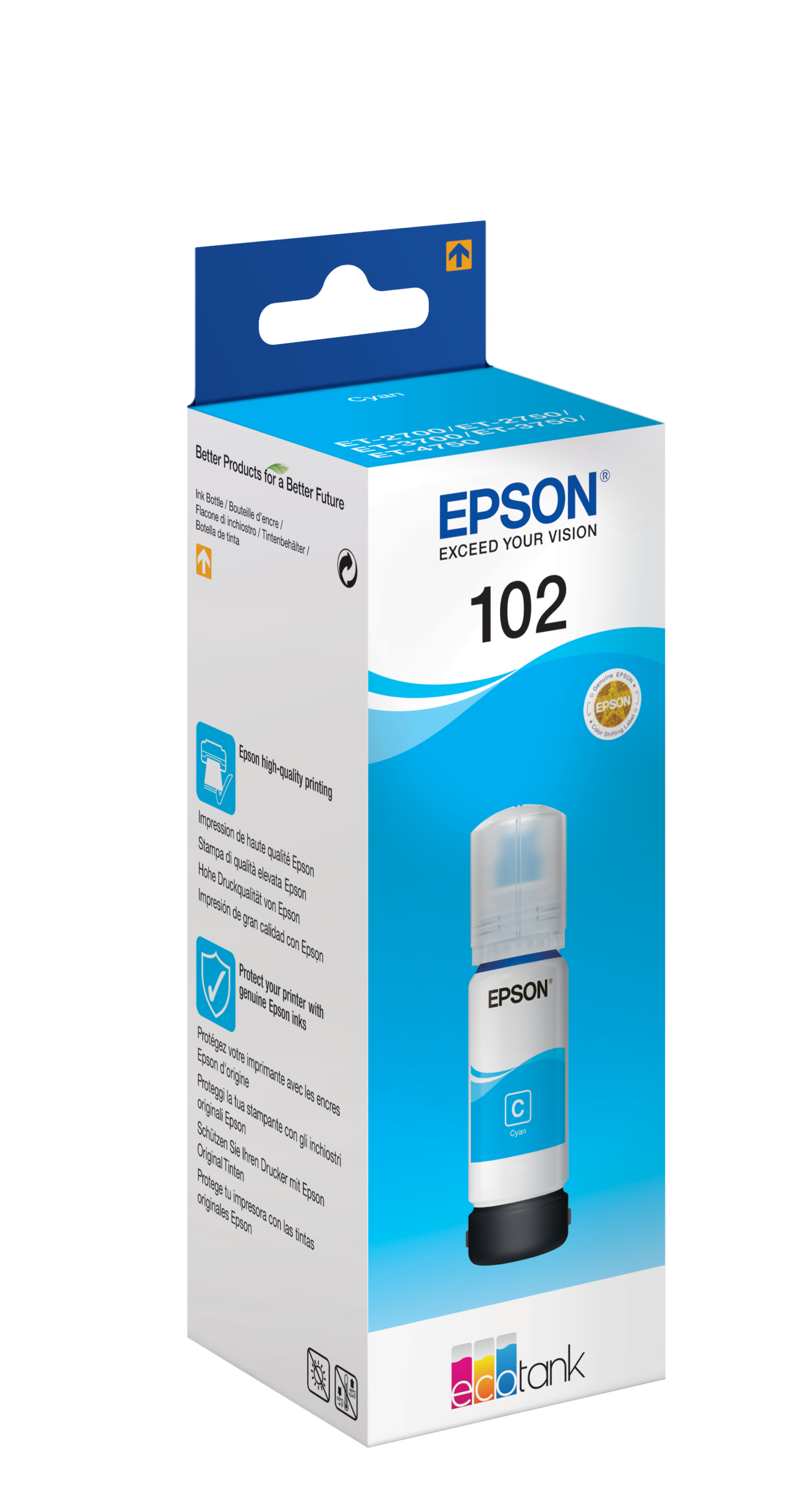 Epson 102 - 70 ml - azul cyan - original - tanque de tinta - Image 2
