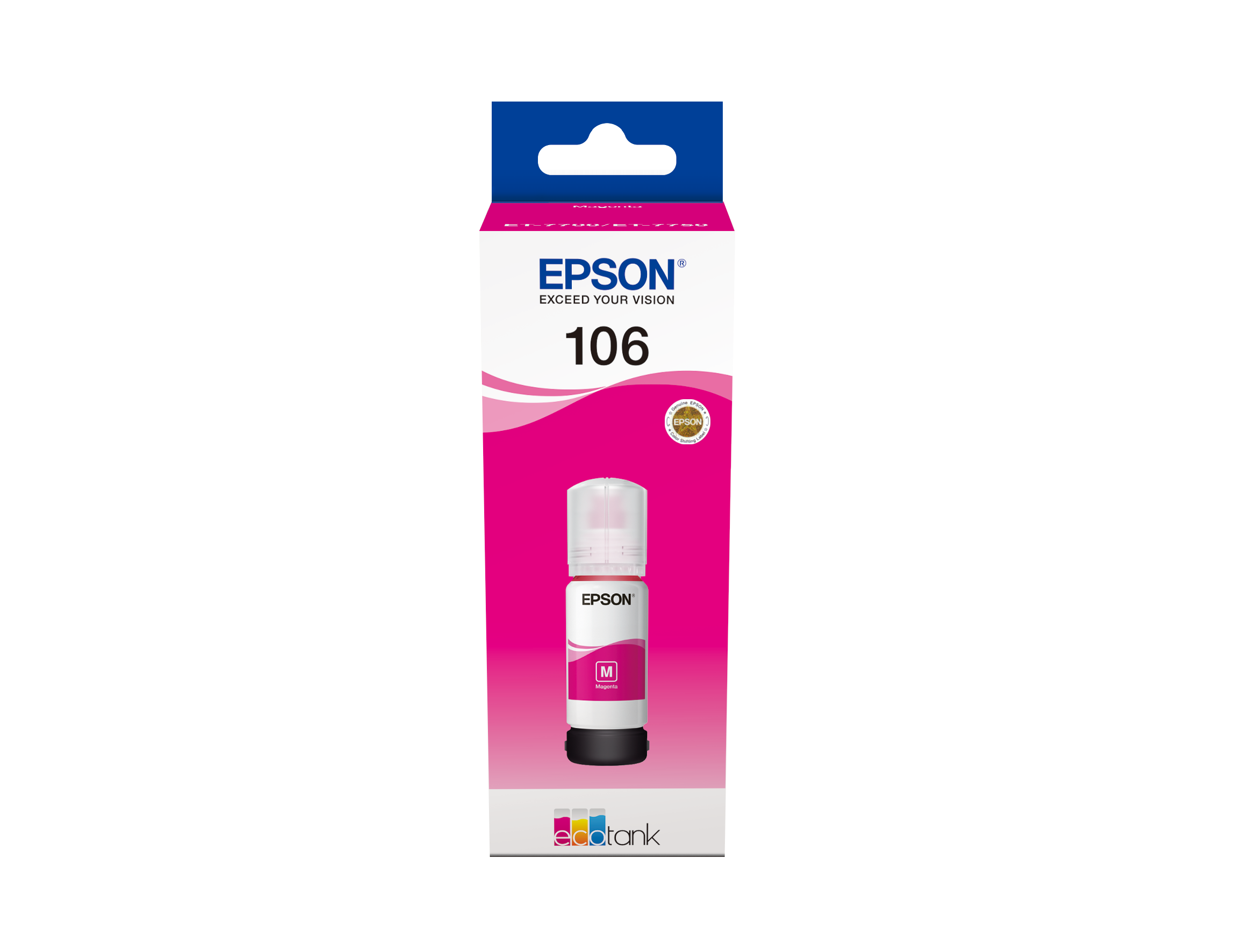 Epson 106 - 70 ml - magenta - original - tanque de tinta - para EcoTank ET-7700, ET-7750, L7160, L7180, Expression Premium ET-7700, ET-7750
