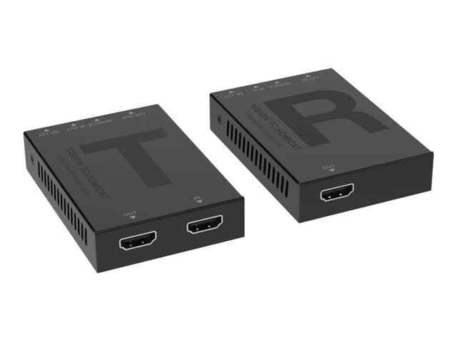 HDMI over CAT5e/6/6A cable up to 60 m long - 4K at 60 Hz 4:4:4 - one to one only - only one power supply required, can be used at either end - plug and play - 18 Gbps video bandwidth - HDCP 2.2 compliant - zero latency - HDR10+ and Dolby Vision pass