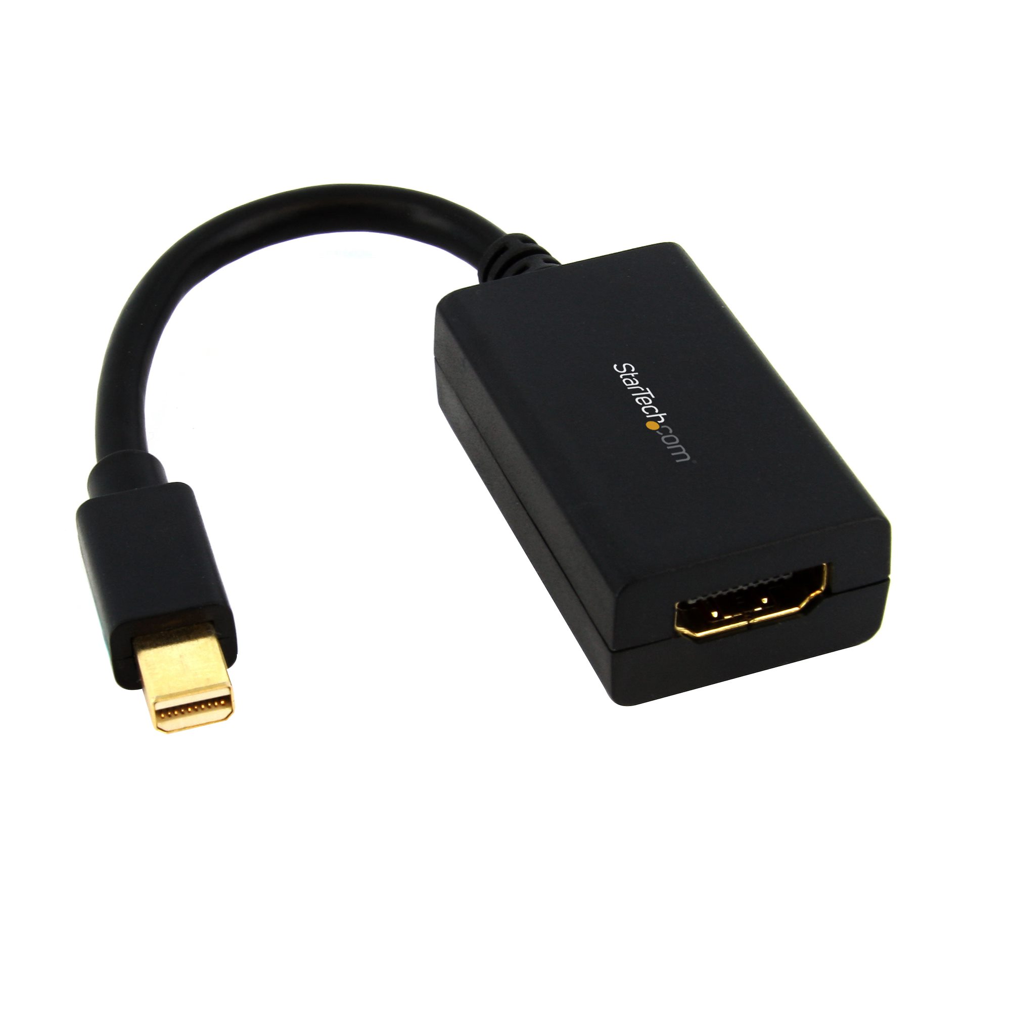 StarTech.com Mini DisplayPort to HDMI Adapter - 1080p - Thunderbolt Compatible - Mini DP Converter for HDMI Display or Monitor (MDP2HDMI) - Adaptador de vídeo - Mini DisplayPort macho para HDMI fêmea - 76.2 mm - preto - para P/N: DP2MDPMF3, DP2MDPMF6