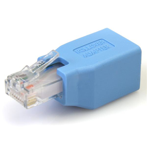 StarTech.com Cisco Console Rollover Adapter for RJ45 Ethernet Cable - Network adapter cable - RJ-45 (M) to RJ-45 (F) - blue - ROLLOVER - Cabo adaptador de rede - RJ-45 (M) para RJ-45 (F) - azul