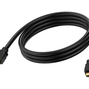 2 m HDMI cable - 8k at 60 hz - HDMI version 2.1 - 48 gbps - double shielded - gold plated connectors - HDMI (m) to HDMI (m) - outer diameter 7.3 mm - 28 awg - black