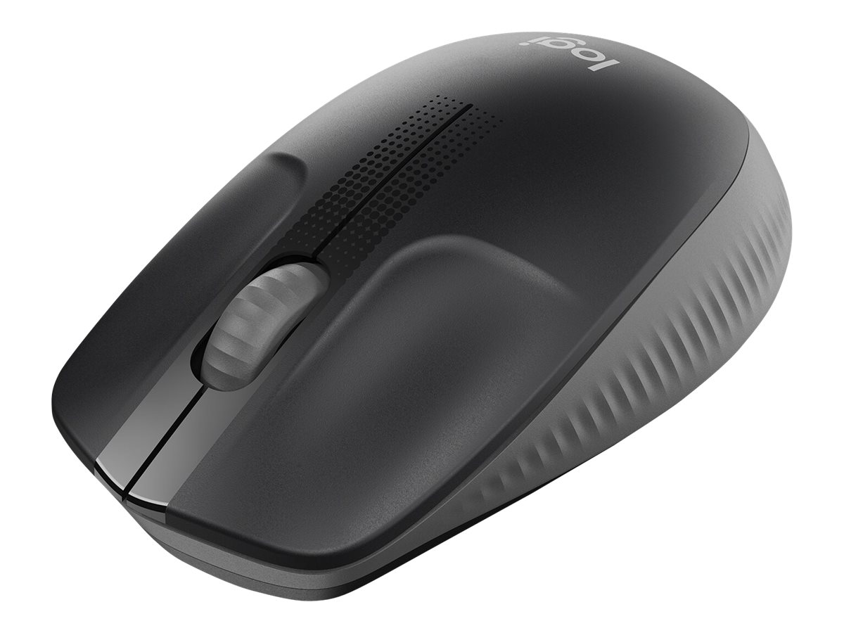 Logitech M190 - Rato - óptico - 3 botões - sem fios - receptor sem fio USB - carvão vegetal
