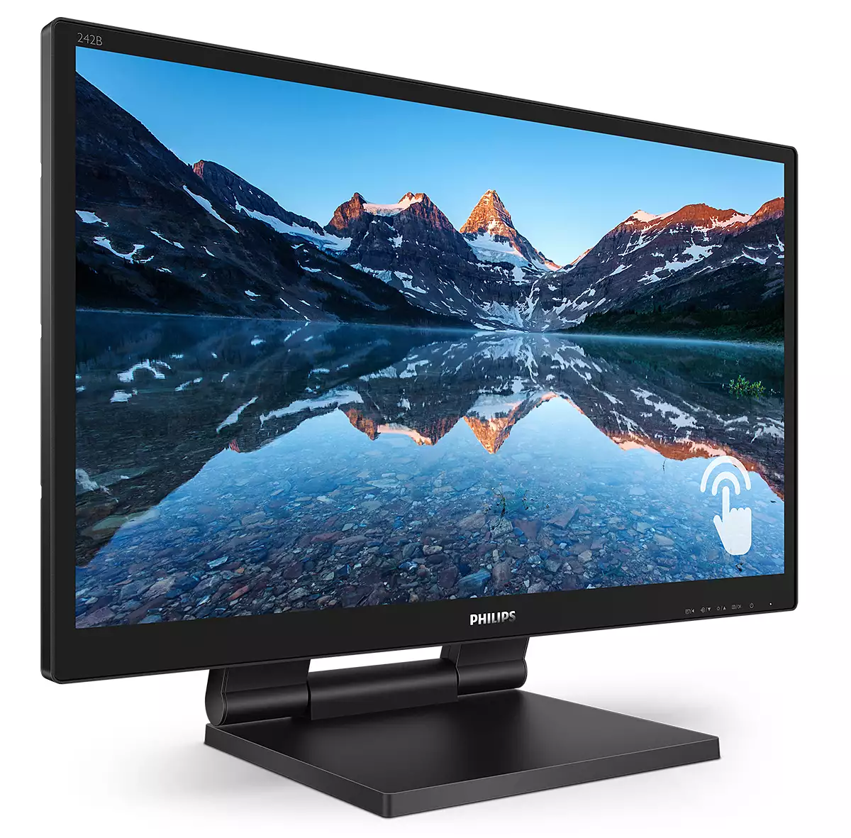 Philips 242B9T - Monitor LED - 24" - ecrã de toque - 1920 x 1080 Full HD (1080p) @ 60 Hz - IPS - 250 cd/m² - 1000:1 - 5 ms - HDMI, DVI-D, VGA, DisplayPort - altifalantes - textura preta - Image 5