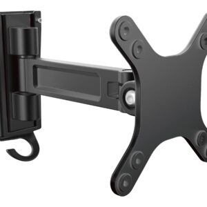 StarTech.com Monitor Wall Mount - Single Swivel - Supports Monitors 13" to 34" - VESA Monitor Wall Mount Bracket - Black (ARMWALLS) - Braço ajustável (placa de fixação) - para monitor / painel plano - alumínio - preto - tamanho de tela: 13"-34"