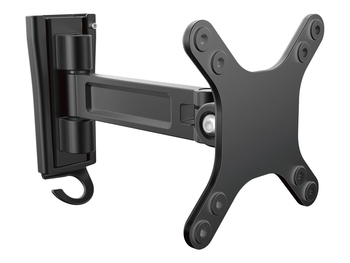 StarTech.com Monitor Wall Mount - Single Swivel - Supports Monitors 13" to 34" - VESA Monitor Wall Mount Bracket - Black (ARMWALLS) - Braço ajustável (placa de fixação) - para monitor / painel plano - alumínio - preto - tamanho de tela: 13"-34"