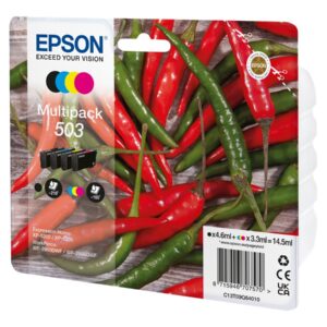 Epson 503 Multipack - pack de 4 - preto, amarelo, azul cyan, magenta - original - tinteiro