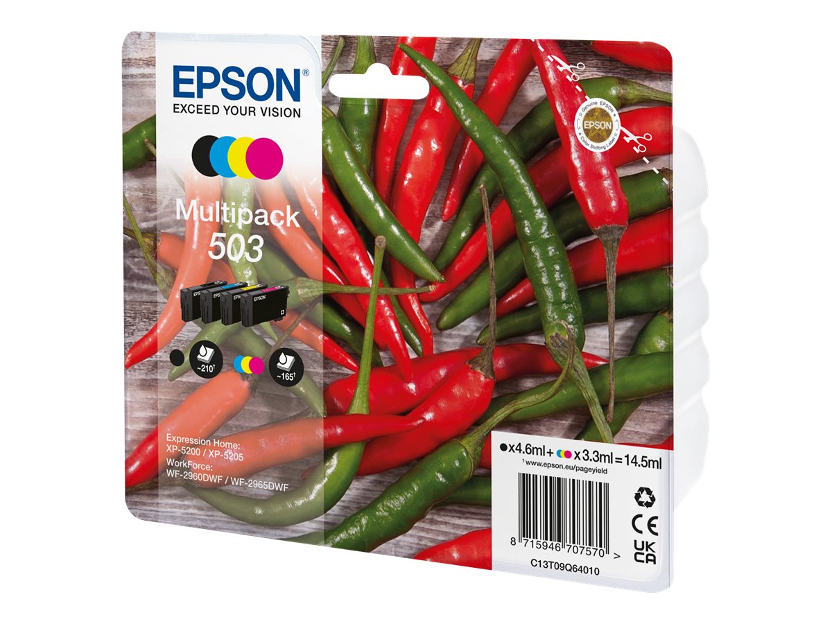 Epson 503 Multipack - pack de 4 - preto, amarelo, azul cyan, magenta - original - tinteiro
