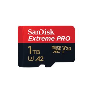 SanDisk Extreme Pro - Cartão de memória flash (adaptador microSDXC para SD Incluído) - 1 TB - A2 / Video Class V30 / UHS-I U3 / Class10 - microSDXC UHS-I