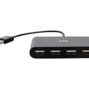 C2G 4-Port USB Hub - USB 2.0 Hub - USB Multiport Hub - 480Mbps - Hub - 4 x USB 2.0 - desktop