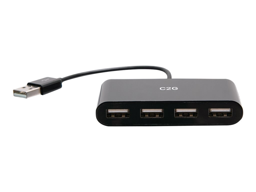 C2G 4-Port USB Hub - USB 2.0 Hub - USB Multiport Hub - 480Mbps - Hub - 4 x USB 2.0 - desktop