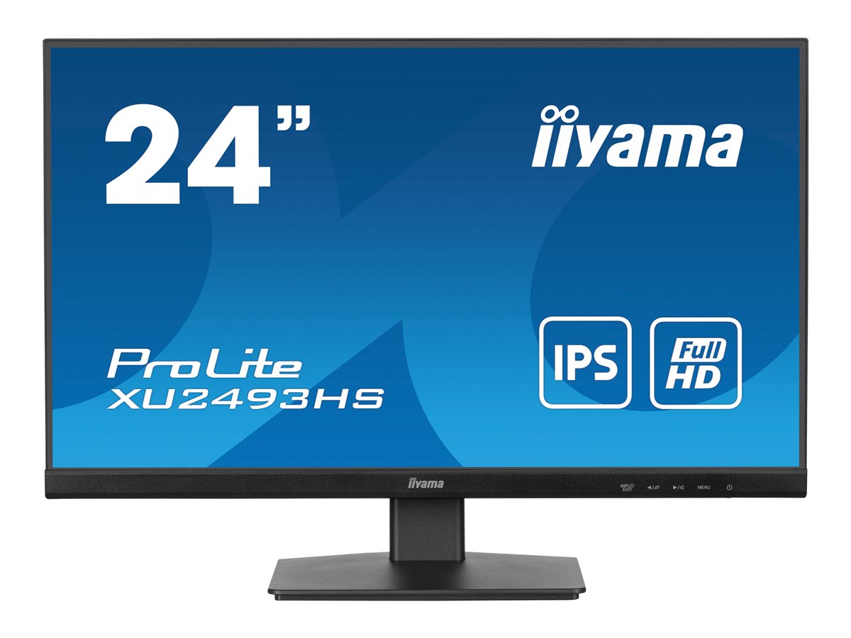 iiyama ProLite XU2493HS-B6 - Monitor LED - 24" (23.8" visível) - 1920 x 1080 Full HD (1080p) @ 100 Hz - IPS - 250 cd/m² - 1300:1 - 0.5 ms - HDMI, DisplayPort - altifalantes - preto, mate