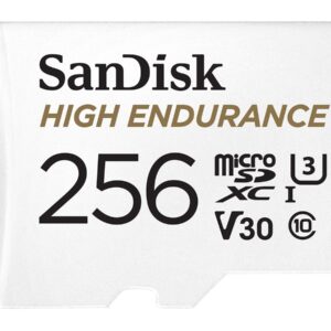 SanDisk High Endurance - Cartão de memória flash (adaptador microSDXC para SD Incluído) - 256 GB - Video Class V30 / UHS-I U3 / Class10 - microSDXC UHS-I