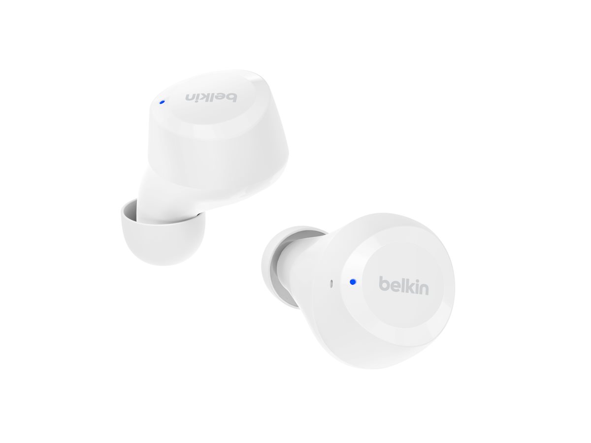 Belkin SoundForm Bolt - Auscultadores sem fios com microfonoe - intra-auricular - bluetooth - branco
