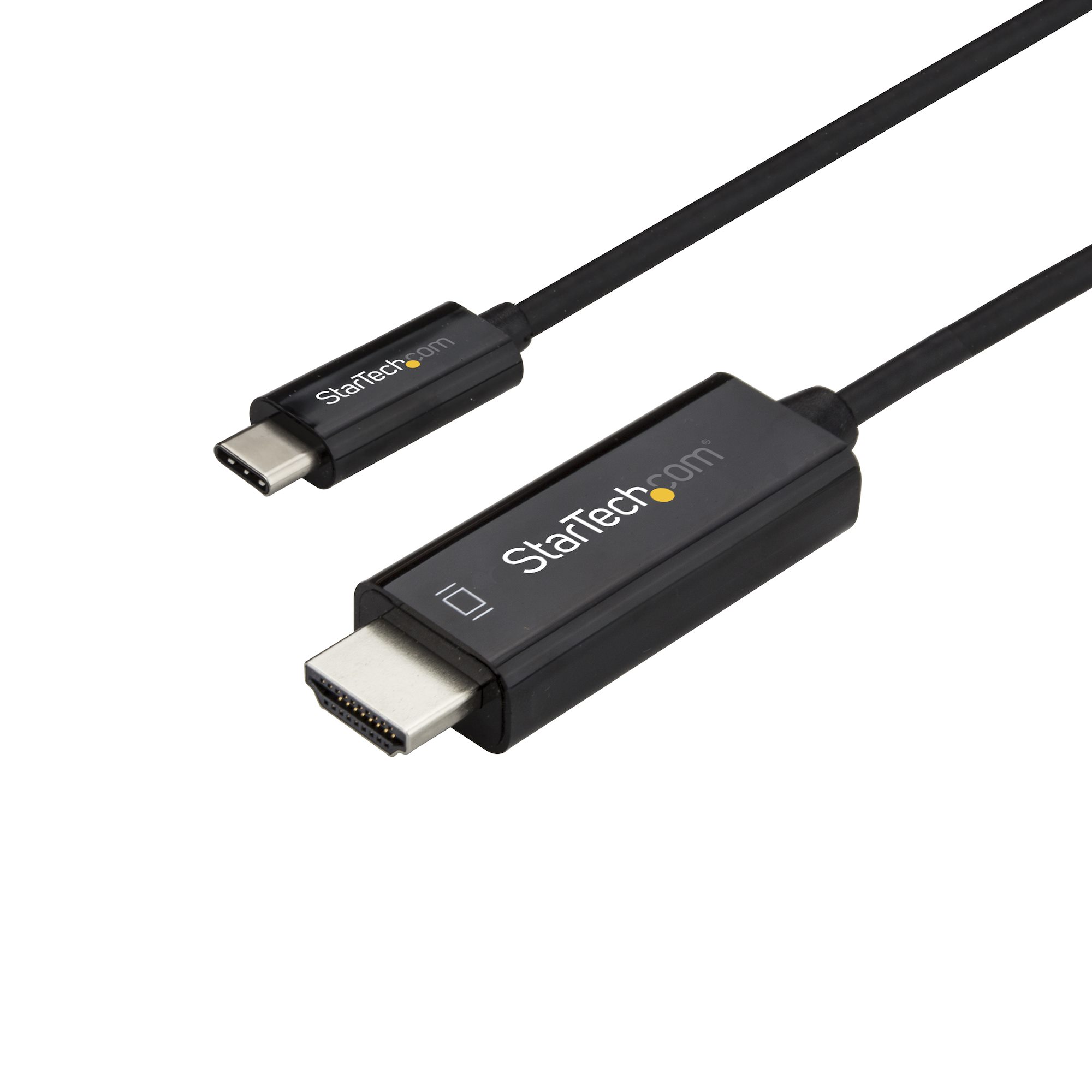 StarTech.com 3ft (1m) USB C to HDMI Cable, 4K 60Hz USB Type C to HDMI 2.0 Video Adapter Cable, Thunderbolt 3 Compatible, Laptop to HDMI Monitor/Display, DP 1.2 Alt Mode HBR2 Cable, Black - 4K USB-C Video Cable (CDP2HD1MBNL) - Cabo adaptador - USB-C m