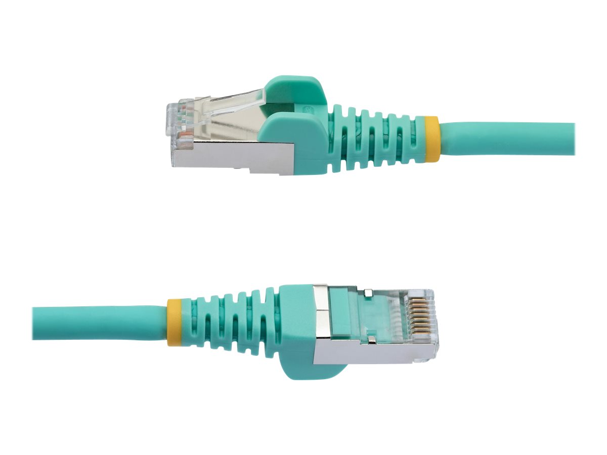 StarTech.com 7m CAT6a Ethernet Cable - Aqua - Low Smoke Zero Halogen (LSZH) - 10GbE 500MHz 100W PoE++ Snagless RJ-45 w/Strain Reliefs S/FTP Network Patch Cord - cabo patch - 7 m - aqua - Image 3