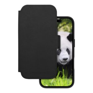 dbramante1928 Lynge - Capa flip cover para telemóvel - compatibilidade MagSafe - couro com granulação plena - preto - para Apple iPhone 17