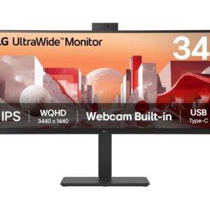 LG UltraWide 34BA85QE-B - Monitor LED - curvo - 34" - 3440 x 1440 WQHD @ 60 Hz - IPS - 300 cd/m² - 1000:1 - HDR10 - 5 ms - 2xHDMI, DisplayPort, USB-C - altifalantes