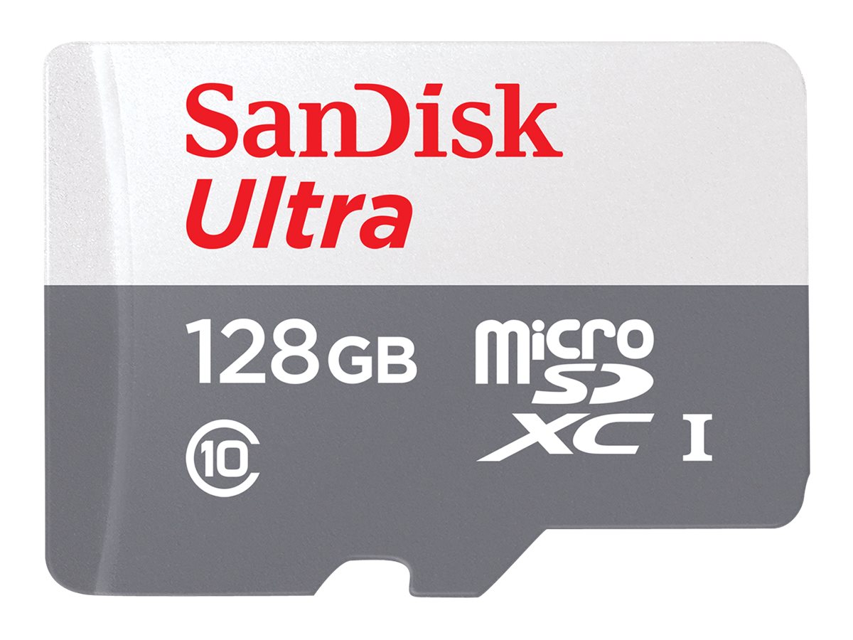 SanDisk Ultra - Cartão de memória flash (adaptador microSDXC para SD Incluído) - 128 GB - Class 10 - microSDXC UHS-I