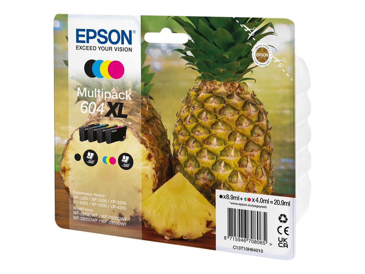 Epson 604XL Multipack - pack de 4 - XL - preto, azul cyan, magenta, amarelo - original - tinteiro