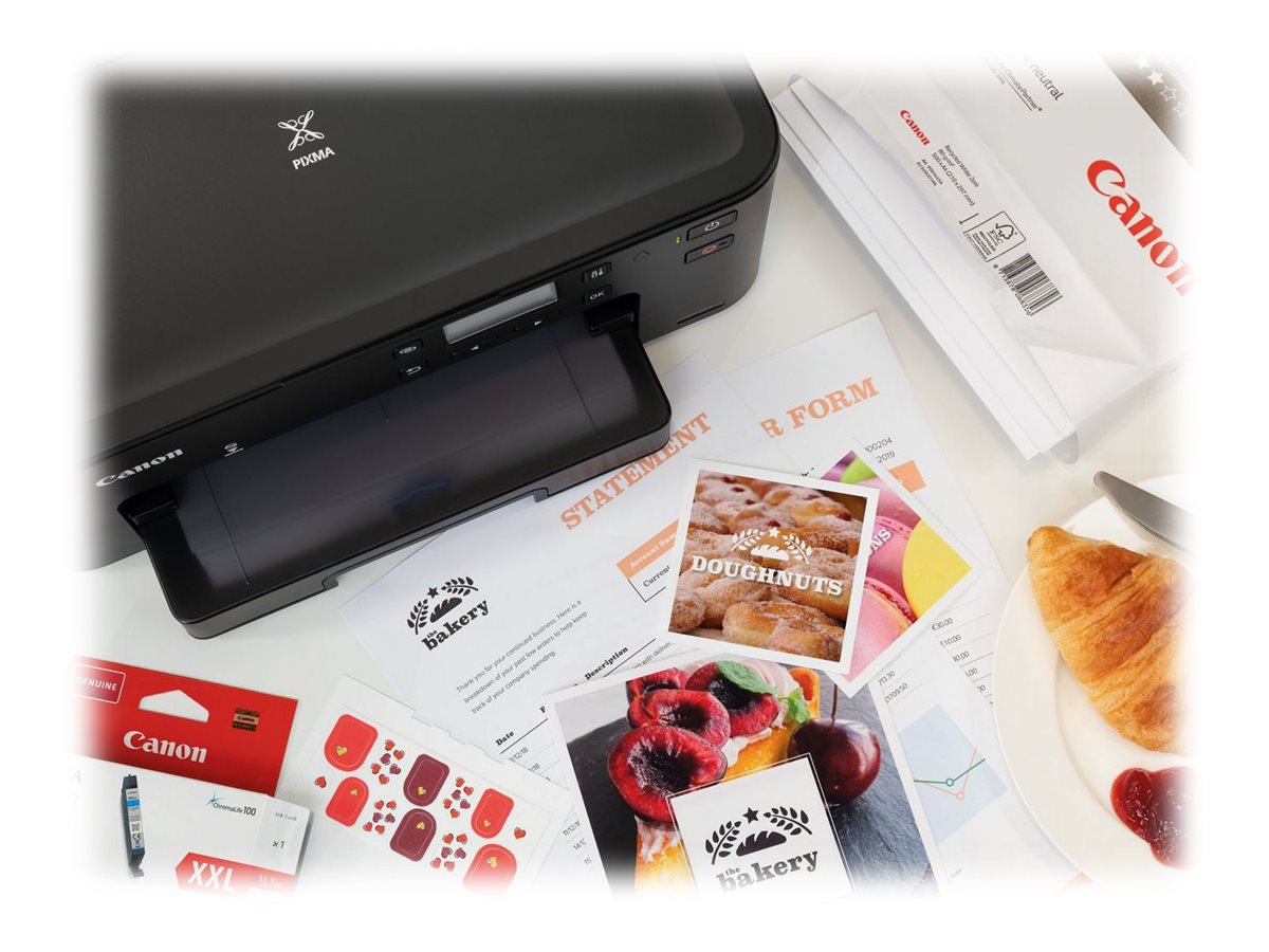 Canon PIXMA TS705a - Impressora - a cores - Duplex - jacto de tinta - A4/Legal - até 15 ipm (mono)/ até 10 ipm (cor) - capacidade: 350 folhas - USB 2.0, LAN, Wi-Fi(n)