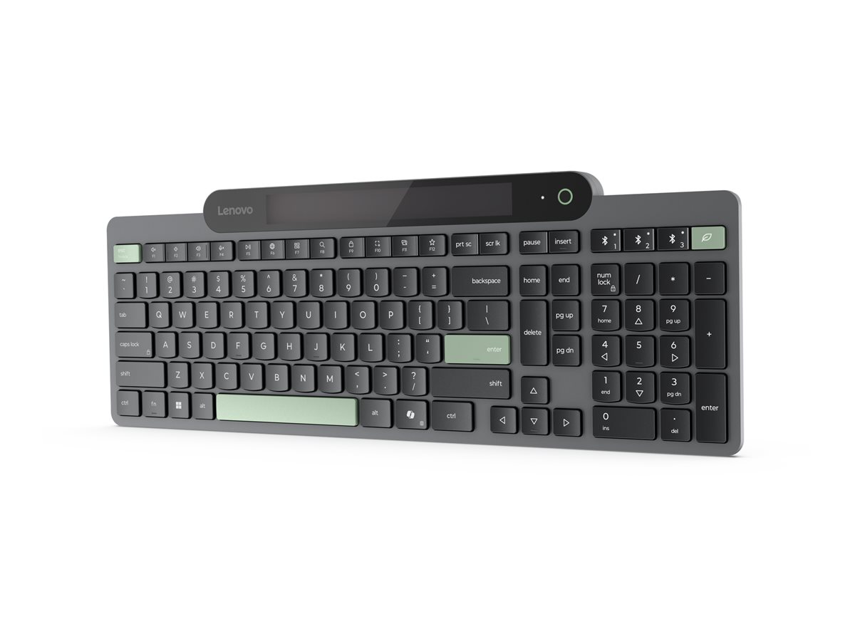 Lenovo Self-Charging - Teclado - sem fios - Bluetooth 5.1 - QWERTY - Português - preto - caixa castanha