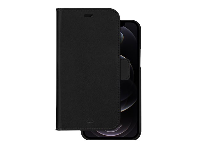 dbramante1928 Stockholm - Capa flip cover para telemóvel - poliuretano (PU), plástico - preto - para Apple iPhone 12, 12 Pro