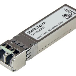 StarTech.com Cisco SFP-10G-SR Compatible SFP+ Module, 10GBASE-SR, 10GbE Multimode Fiber MMF Optic Transceiver, 10GE Gigabit Ethernet SFP+, LC 300m, 850nm, DDM, Cisco Firepower, ASR9000 - Lifetime Warranty (SFP10GSRST) - Módulo de transceptor SFP+ - 1