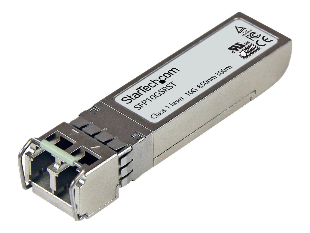 StarTech.com Cisco SFP-10G-SR Compatible SFP+ Module, 10GBASE-SR, 10GbE Multimode Fiber MMF Optic Transceiver, 10GE Gigabit Ethernet SFP+, LC 300m, 850nm, DDM, Cisco Firepower, ASR9000 - Lifetime Warranty (SFP10GSRST) - Módulo de transceptor SFP+ - 1