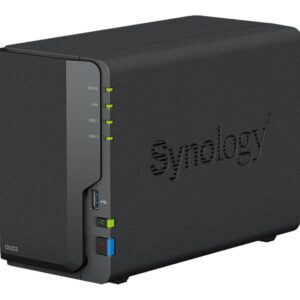 Synology Disk Station DS223 - Servidor NAS - 2 baias - SATA 6Gb/s - RAID (expansão de disco rígido) 0, 1, JBOD - RAM 2 GB - Gigabit Ethernet - iSCSI assistência