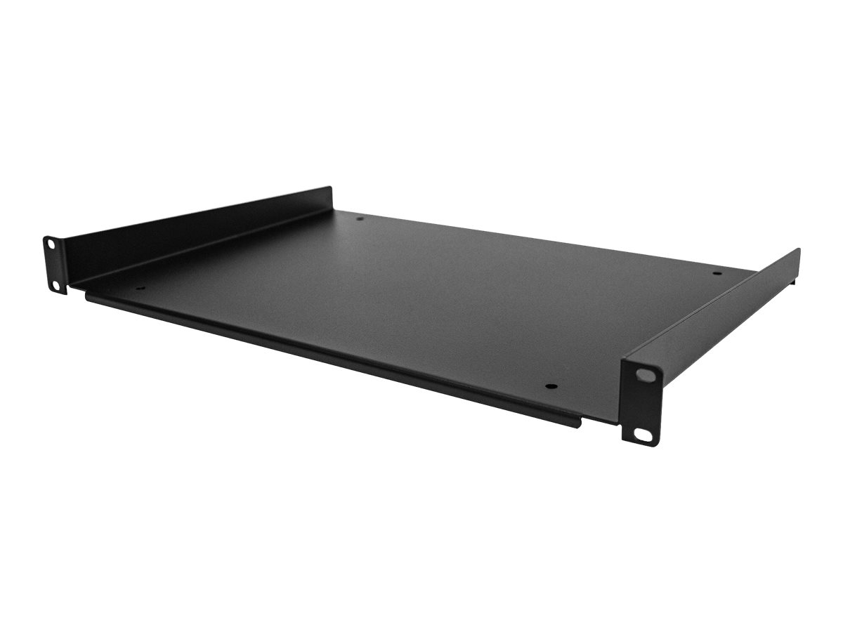 StarTech.com 1U Fixed Server Rack Mount Shelf, 12in Deep Steel Universal Cantilever Tray for 19" AV/Data/Network Equipment Rack with Cage Nuts & Screws, 55lbs Weight Capacity, 12" Deep - 1U Network Rack Shelf - Prateleira de bastidor - 1U - 19"