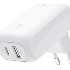 Belkin BoostCharge - Adaptador de alimentação - 42 Watt - 3 A - PD 3.0 - 2 conectores de saída (USB-C, USB) - branco