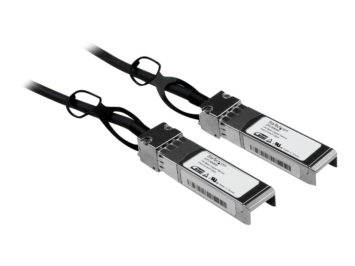 StarTech.com Cisco SFP-H10GB-CU5M Compatible 5m 10G SFP+ to SFP+ Direct Attach Cable Twinax, 10GbE SFP+ Copper DAC 10Gbps Low Power Passive Mini GBIC/Transceiver Module DAC, 10G SFP+ Cable - Lifetime Warranty (SFPCMM5M) - Cabo de ligação directa - SF