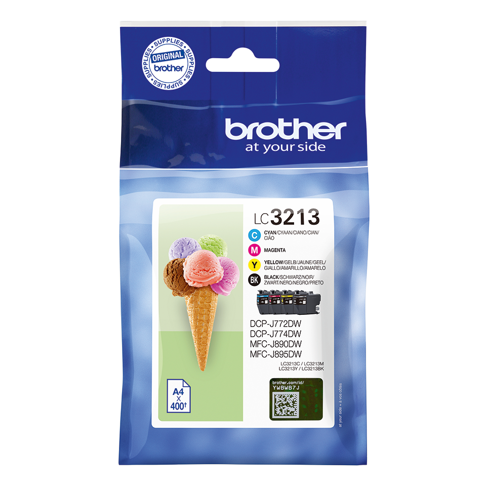 Brother LC3213 Value Pack - Pack de 4 - preto, amarelo, azul cyan, magenta - original - tinteiro - para Brother DCP-J772DW, DCP-J774DW, MFC-J890DN, MFC-J890DW, MFC-J890DWN